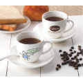Haonai Hiot Verkauf 200-300ml Keramik Kaffeetasse und Untertasse mit maßgeschneiderten Logo